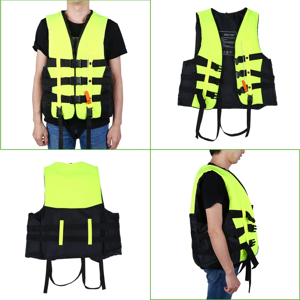 

New Swimming Boating Ski Drifting Life Vest with Whistle XXXL Sizes Water Sports Man kids Jacket Polyester Adult Life Vest