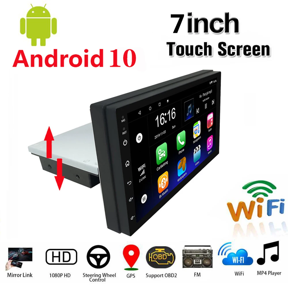 

Android 10 carplay Car Radio Stereo GPS Navigation Bluetooth wifi Universal 7'' 1din Multimedia Player for VW Nissian Toyota Kia