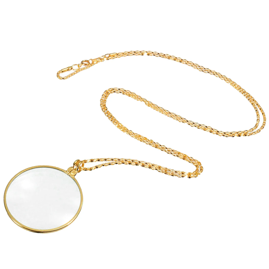 5X 42mm Necklace Magnifier Hanging Loupe Utility Monocle Lens Coin Magnifying Glass Pendant 450mm Chain Zooming Increase Vision |