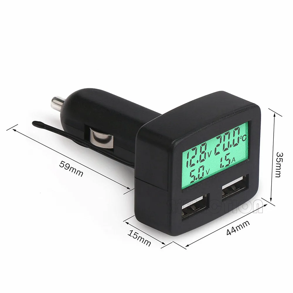 Многофункциональное автомобильное зарядное устройство 3A 5 в постоянного тока 2 USB