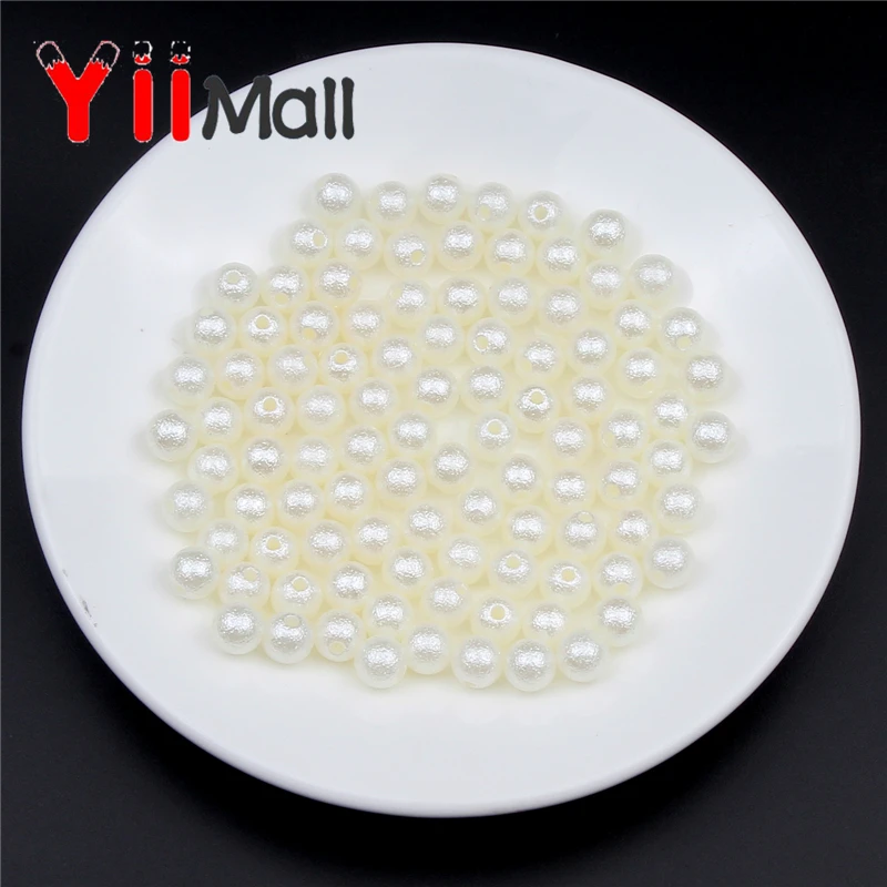 8 мм 100 шт./лот Круглые бусины для морщин граненый искусственный жемчуг акриловые