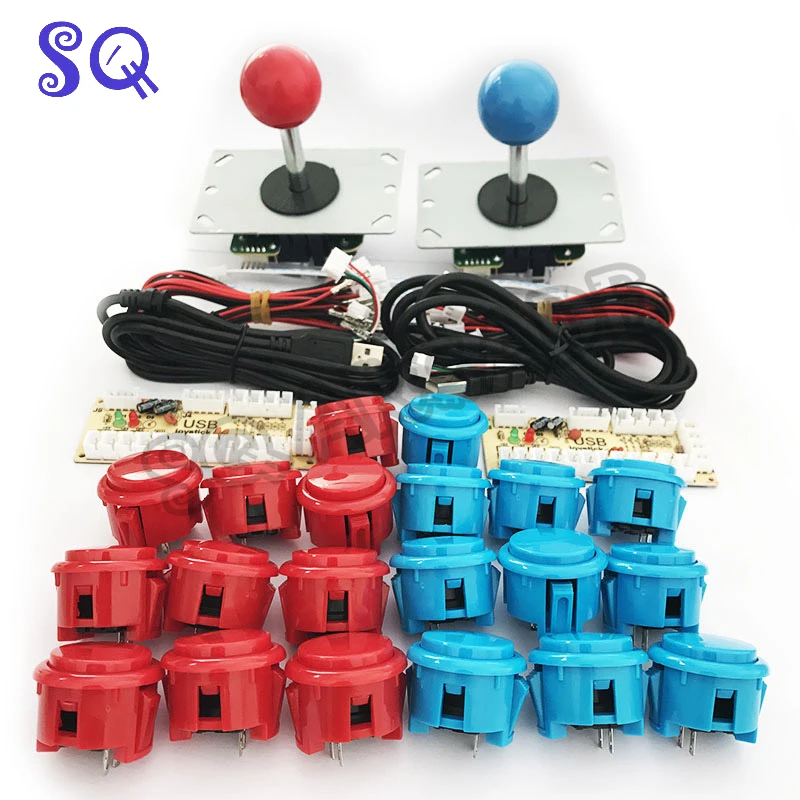 

Arcade Parts Diy Kit USB Zero Delay Encoder Control Board to PC 5pin Joystick 30mm Copy Sanwa Push Button 2.8mm Cable Mame Game