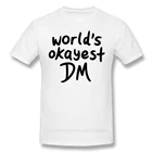 Футболка World's Okayest DM мужская с коротким рукавом, Повседневная Свободная тенниска из 100% хлопка, приключения мастера подземелья, лето