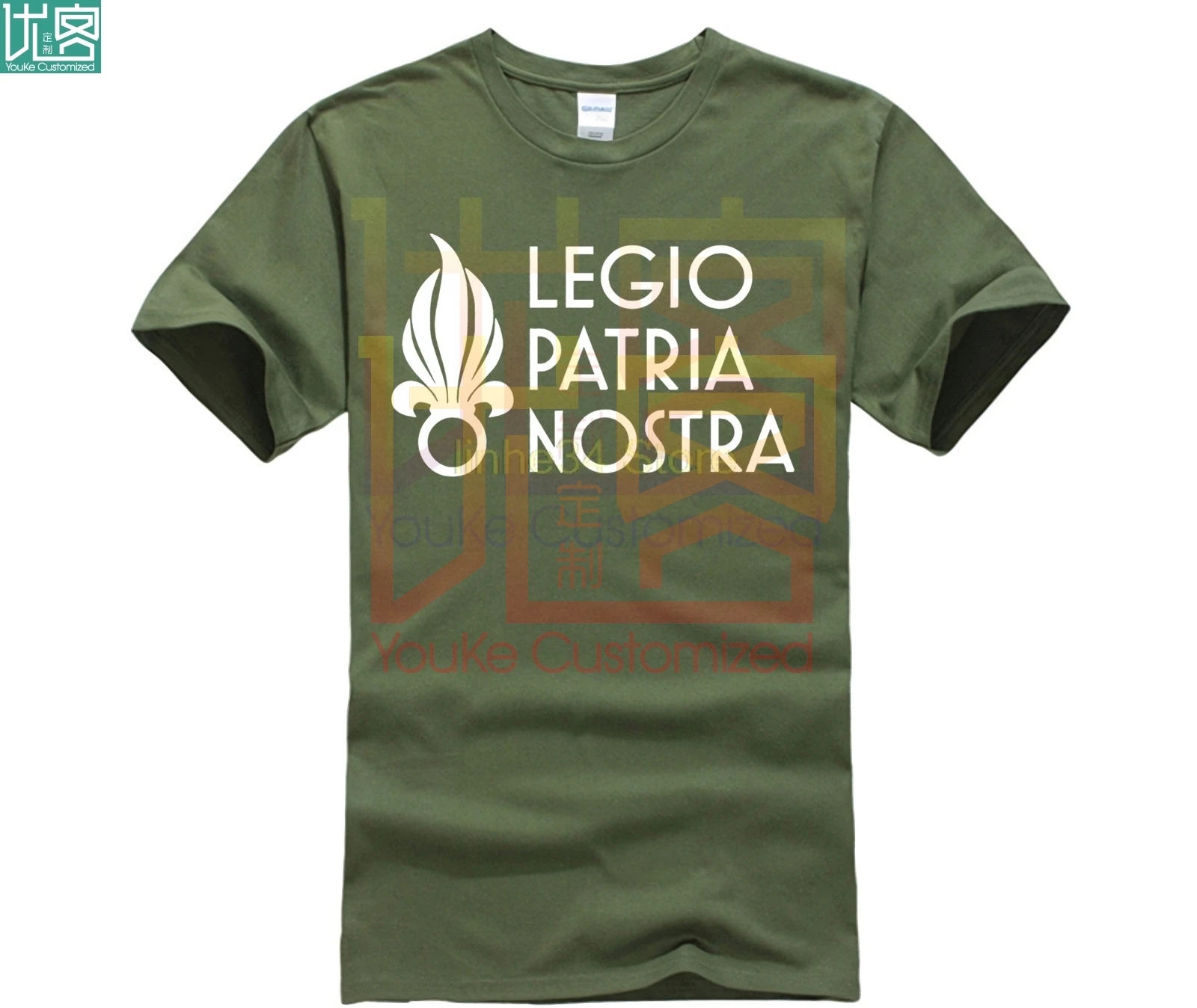 Футболка мужская с коротким рукавом Повседневная рубашка в стиле милитари серая