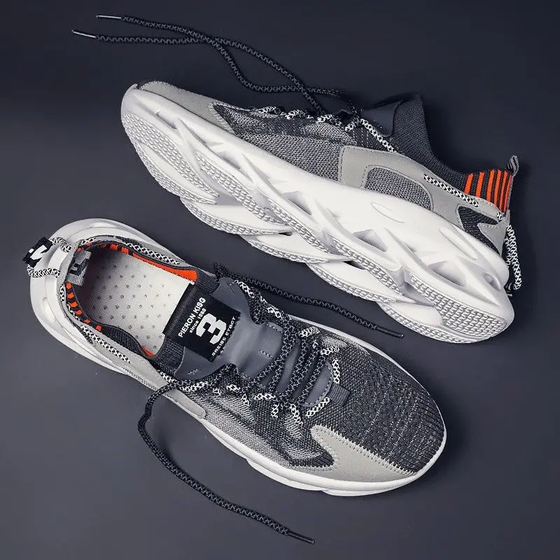 2020 new men's casual shoes blade sneakers shockproof breathable sports heightening Tenis Masculin | Обувь