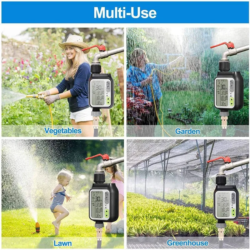 

Digital Watering Timer, Sprinkler Hose Timer, Rain Sensor, Suitable for Garden Drip Irrigation