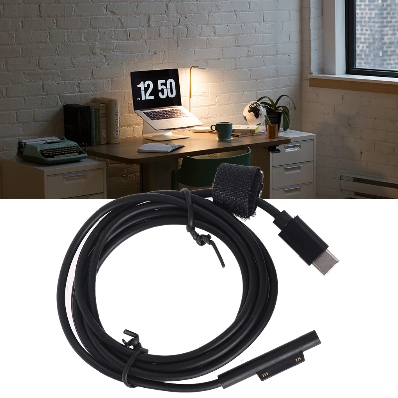 

2021 New Y9RF Durable USB C Type C Male Connect Cable 65W to Micro soft 5 Surface Pro 7/6/5/4/3 Laptop