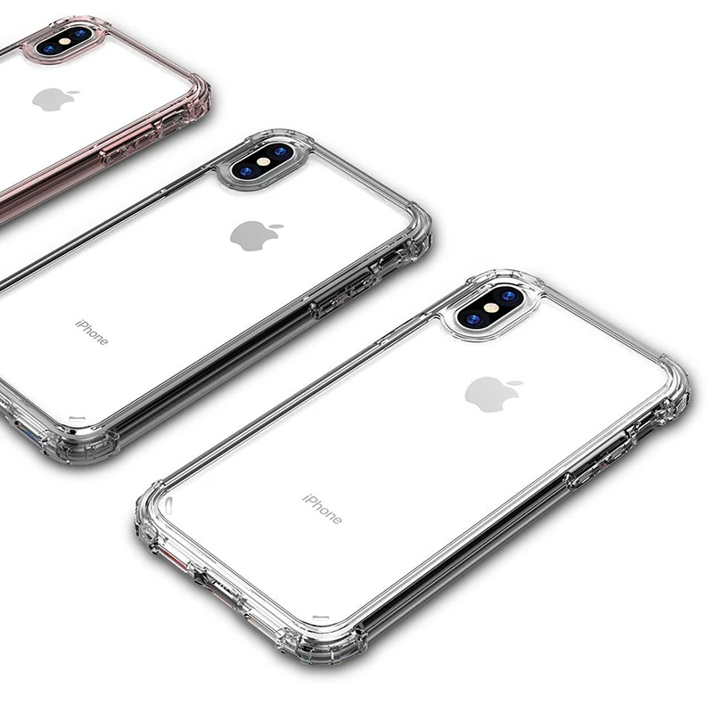 Модный противоударный прозрачный силиконовый чехол для телефона для iPhone 11 Pro Max 8 7 6 6S Plus X XR XS Max Прозрачная защитная задняя крышка