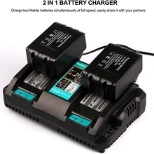 Battery Charger For Makita 14.4V 18V Dual Replacement For BL1830 Bl1430 DC18RC DC18RA Li-Ion US EU Plug