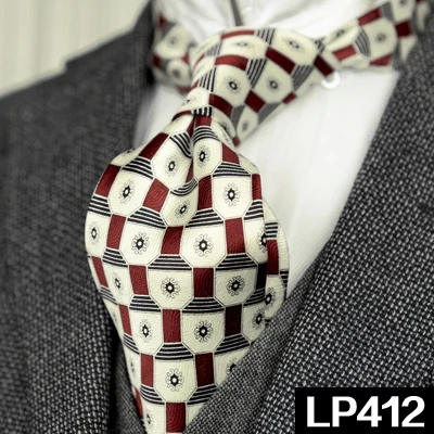 LP412 Классические разноцветные мужские галстуки с геометрическим рисунком Пейсли, шелк,, уникальные, ручная работа - Цвет: LP412