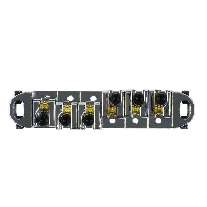 Хромированный металлический роликовый седло Tune O Matic Bridge для Les Paul style сменный