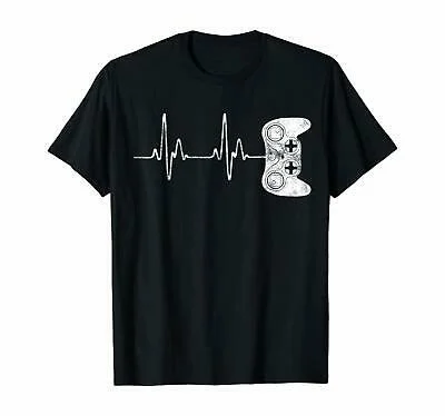 

Funny Kool T-Shirt Gamer Heartbeat Gift Unisex Tee Short Sleeve T-Shirt S-4XL
