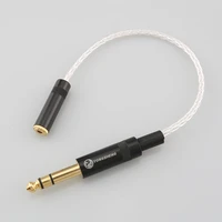 high quality hifi 6 35mm 14 male to 3 5mm female 7n occ silver plated audio cable cord mic audio cable cord