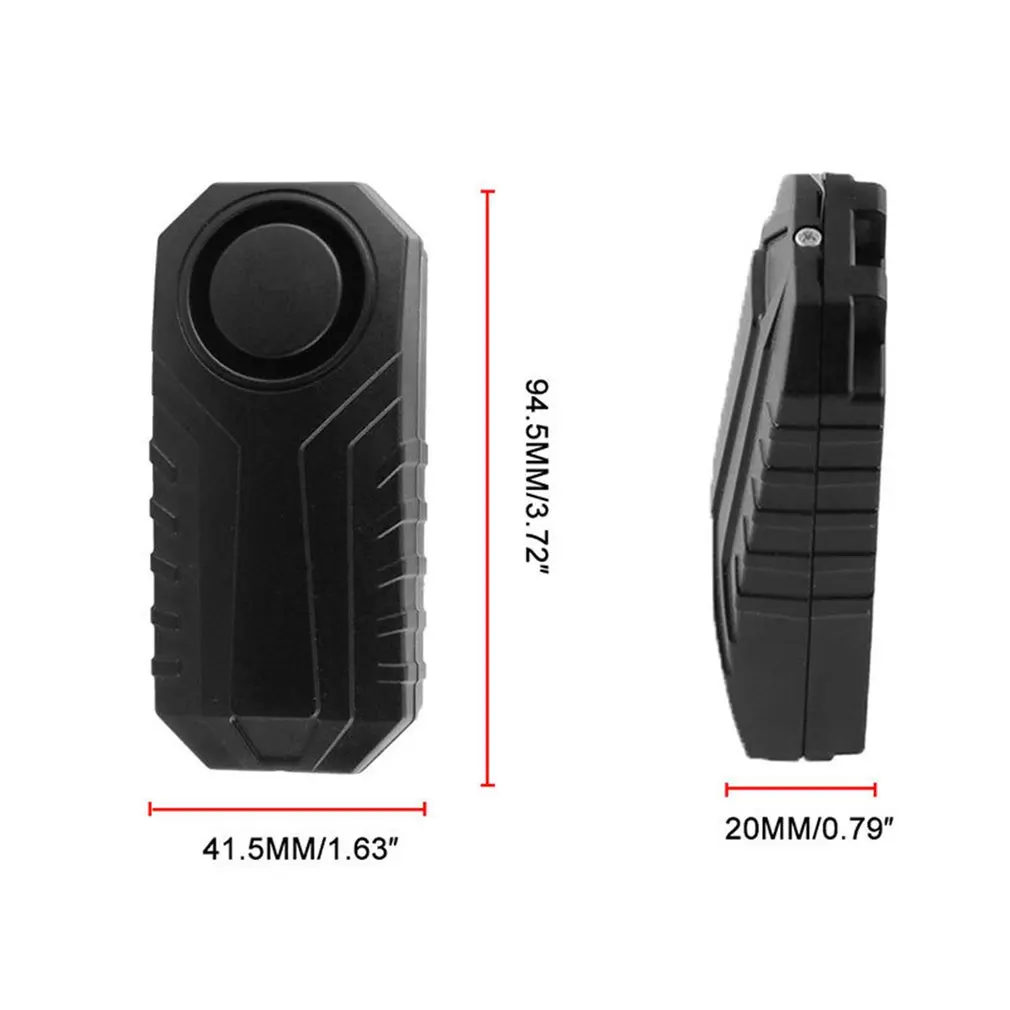 

113Db Wireless Anti-Theft Vibration Motorcycle Bike Security Alarm W/Remote Ip55 Waterproof Pc Material Shell
