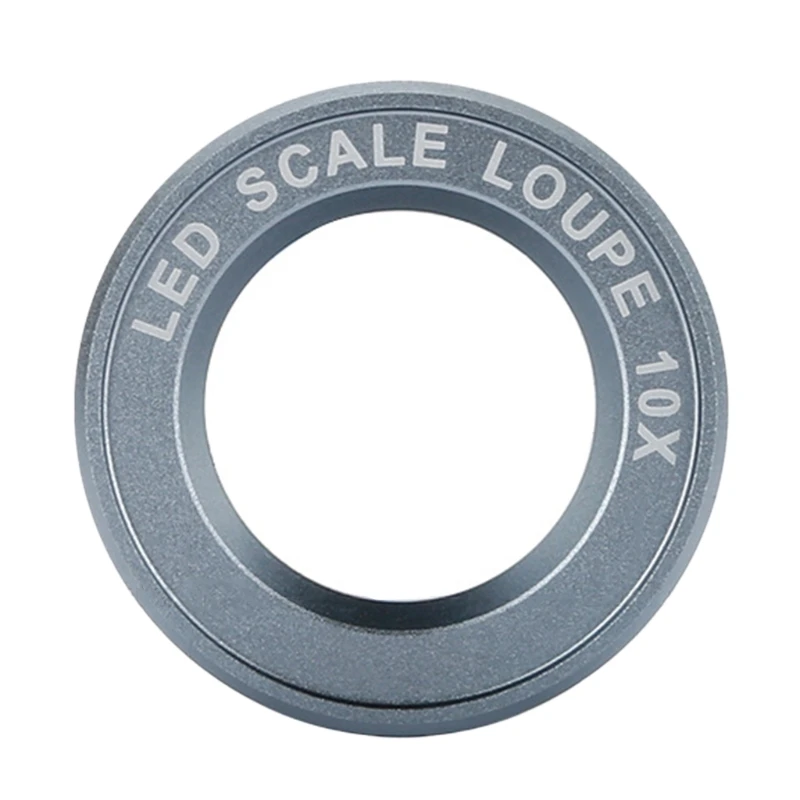 

10X Full Metal Magnifying Glass LED Scale Loupe USB Charging Lens Magnifier Stamps Jewelry Magnifying Lens