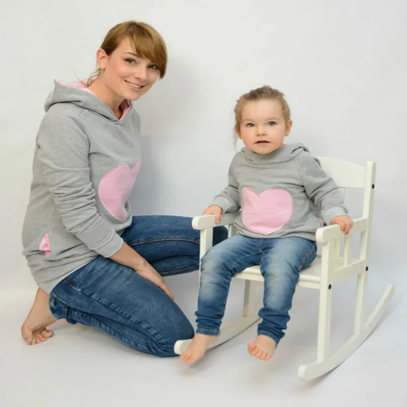 2020 повседневные толстовки с капюшоном наряды для мамы и ребенка одинаковые