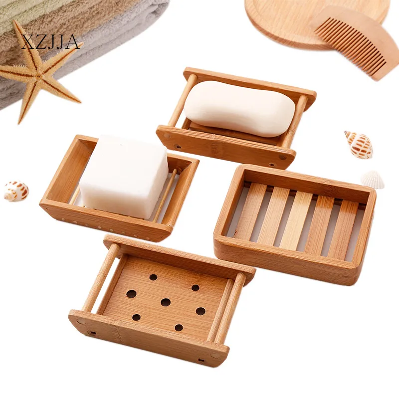 XZJJA устойчивая к плесени бамбуковая мыльница для ванной дренаж мыла держатель