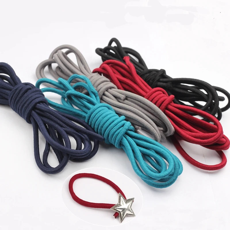 5 мм 3 м/лот цветная эластичная резинка шнур для браслета резиновая веревка