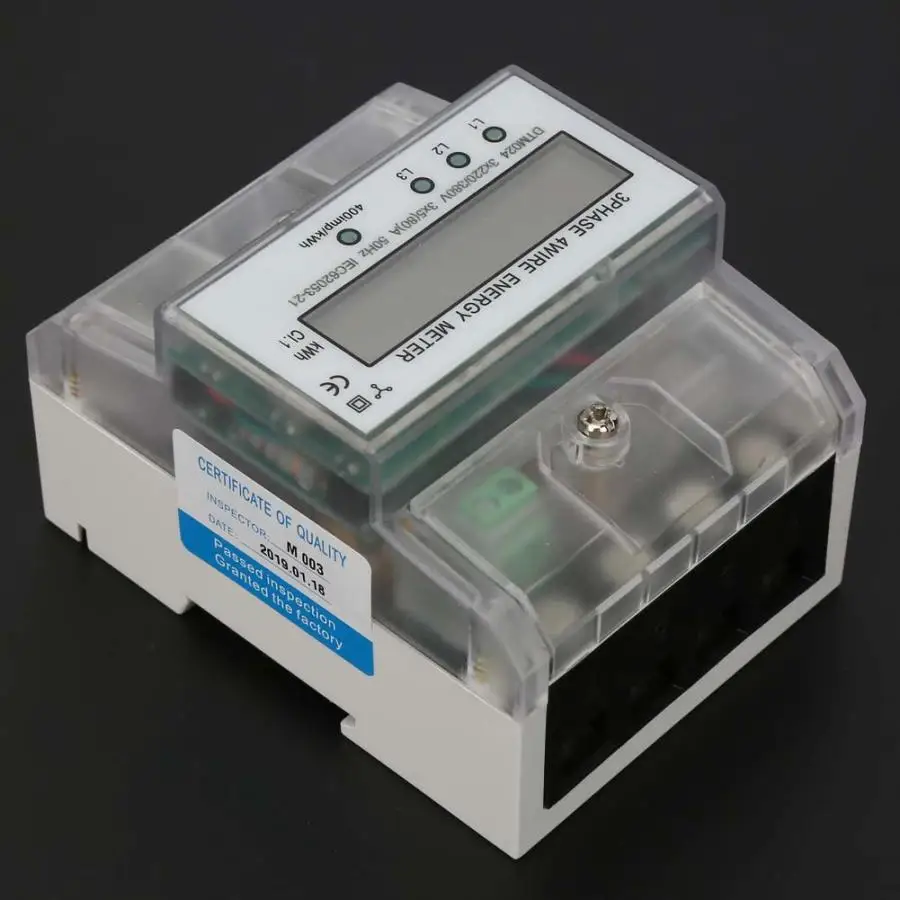 220/380V 5-80A Energy Consumption Digital Electric Power Meter 3 Phase 4P KWh with LCD Wattmeter |
