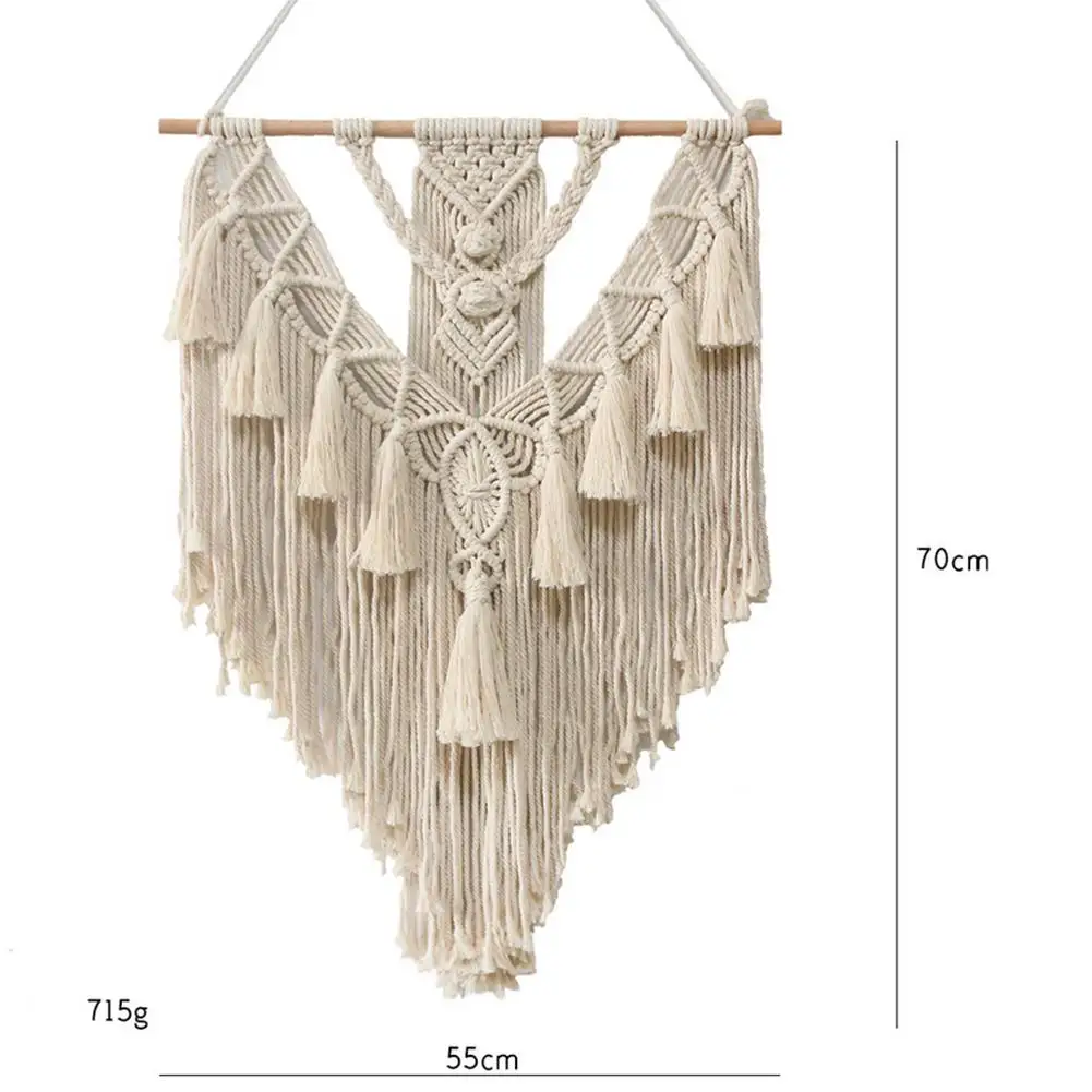 

Hand-woven Gorgeous wall tapestry Pendant Macrame Wall Hanging Art Woven Tapestry Bohemian Crafts Decoration For Home Bedroom