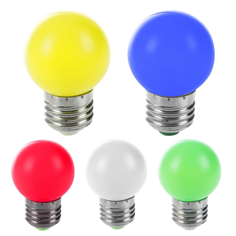 

E27 LED Light White Bulb Plastic Bulb (0.5W Power, White)