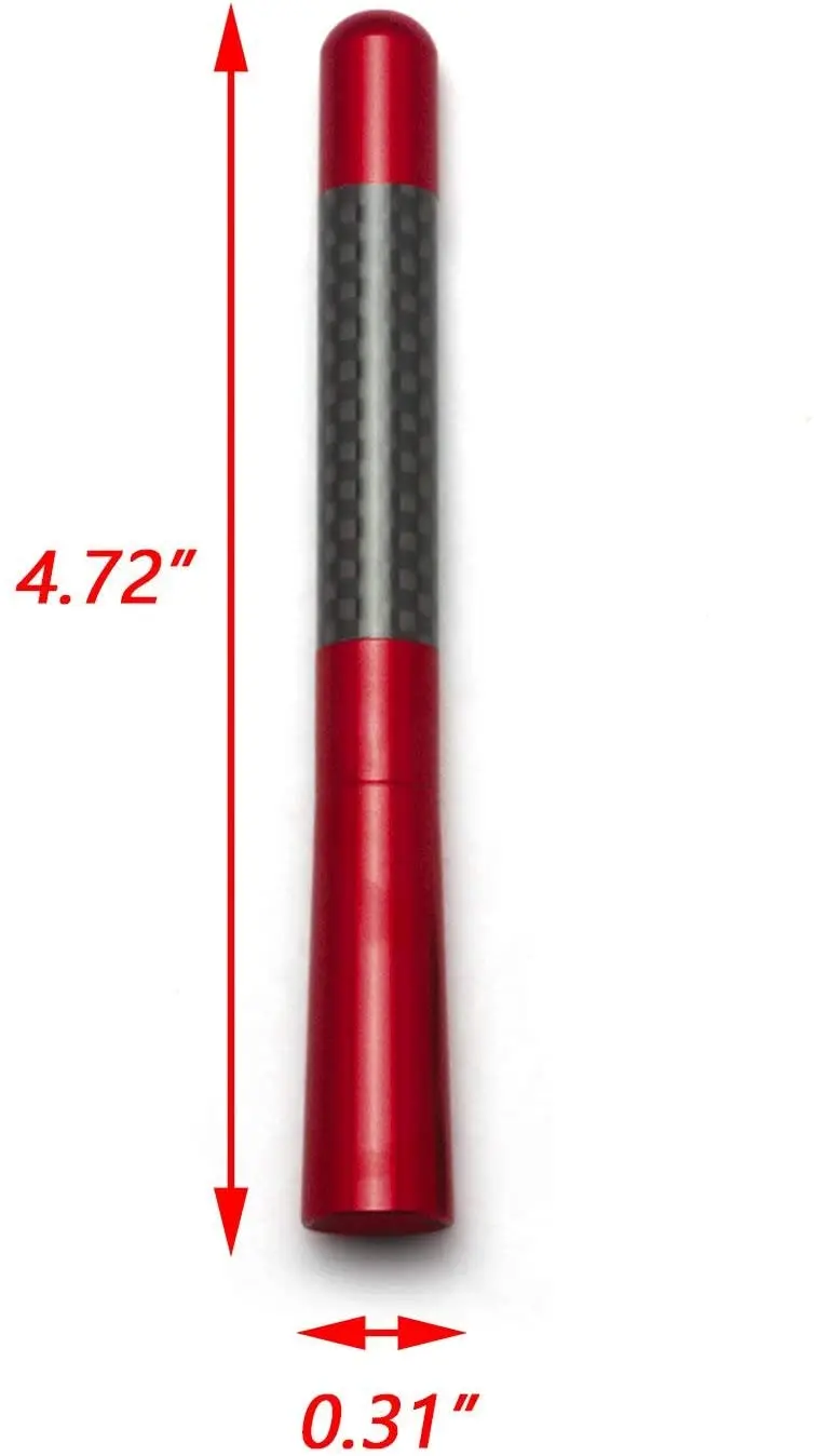 

Car Antenna Mast Carbon Fiber Truck Vehicle Replacement Short Antenna 4.7 inch Compatible with Ford, Dodge, Jeep, Toyota, Nissan