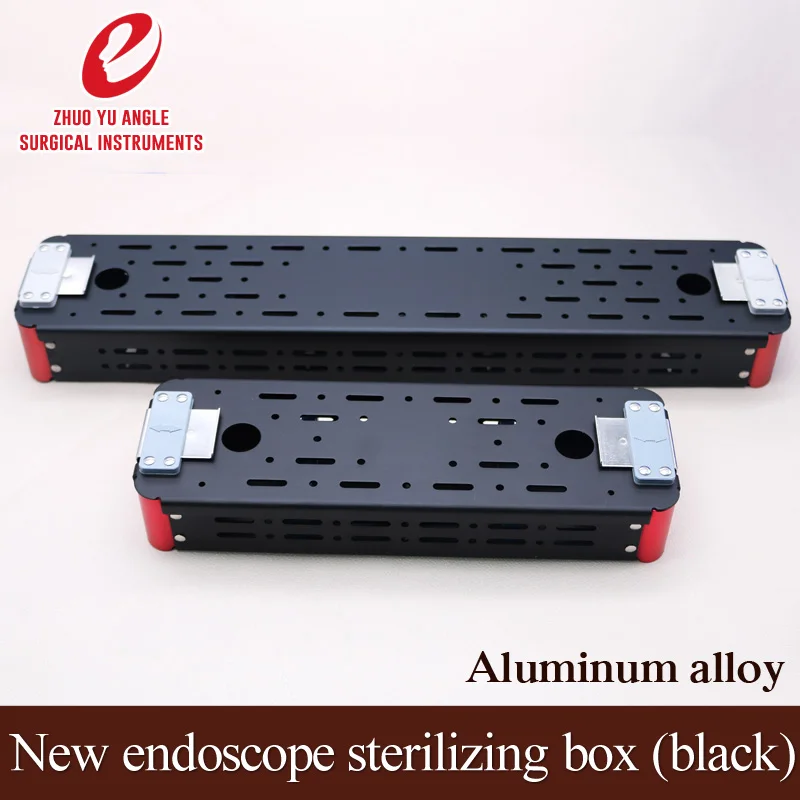 The new aluminum alloy endoscope instrument disinfection box black silica high temperature and high pressure disinfection