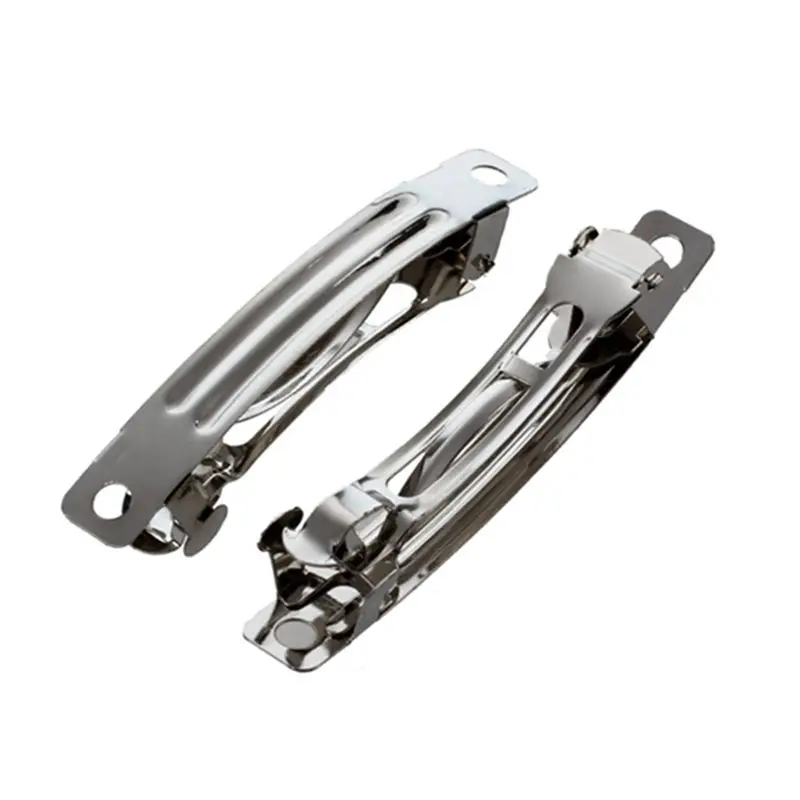 50 шт. мм Металлические французские заколки для волос в форме бантиков серебро