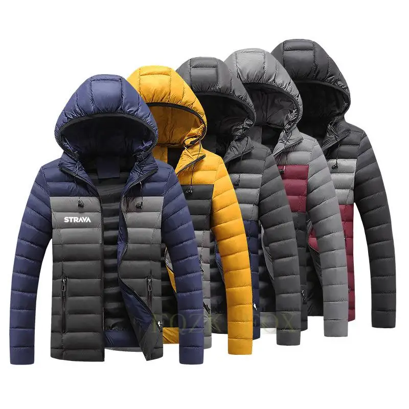 

Strava Men's Winter Jacket Short Wind Cycling Jacket Warm Bicycle Clothing Thick Motocross Windbreaker Hooded Mtb Men's Jacket