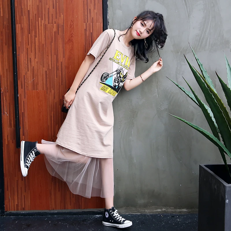 Комплект из 2 предметов 2019 Летняя женская хлопковая футболка + сетчатая