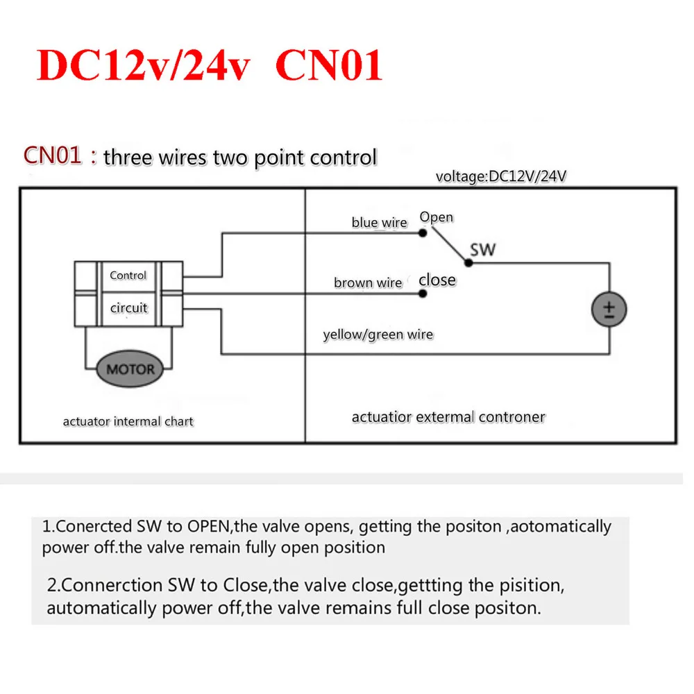 Латунный шаровой клапан с 3 сторонним электроприводом 3/4 дюйма В переменного тока
