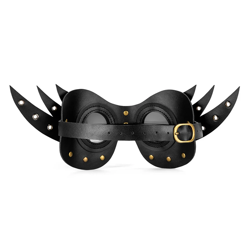 Полумаска для лица очки паровые дырки реквизит искусственная кожа Карнавальная