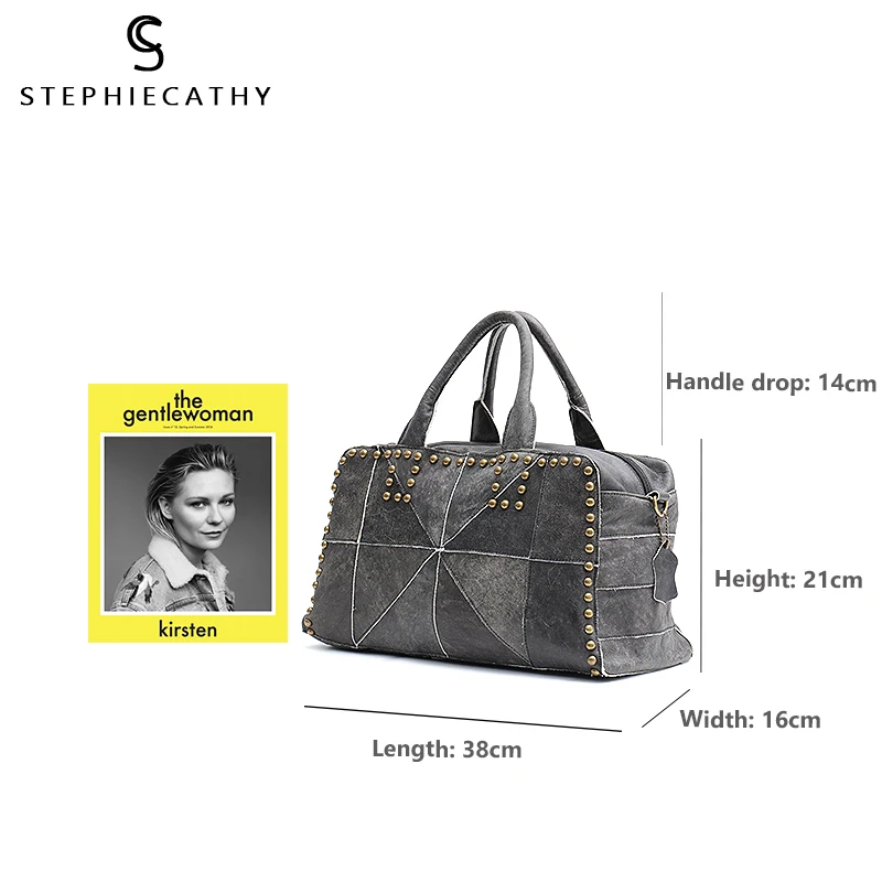 SC маленькие винтажные сумки в заклепках из натуральной кожи женские на плечо