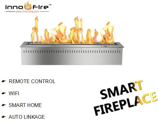 

Inno-Fire 36 inch factory supply intelligent smart automatic bio fuel enthanol fireplace