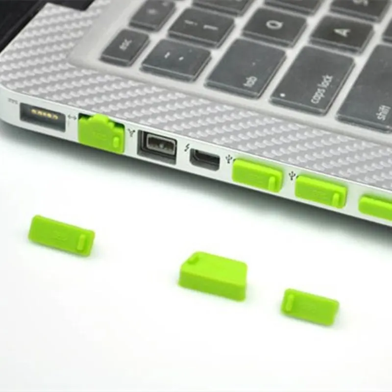 13pcs Computer Dust Plug Colorful Silicone Anti Dust Plug Computer Cover Laptop Waterproof Plug Laptop Dustproof for crown reiz electronic steering computer plug electronic power steering computer plug connector