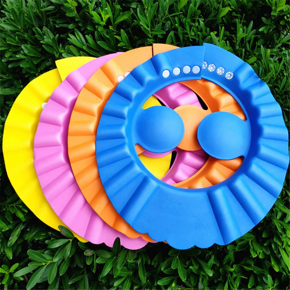 Новая детская шапочка с козырьком для ванны регулируемая детского душа защита