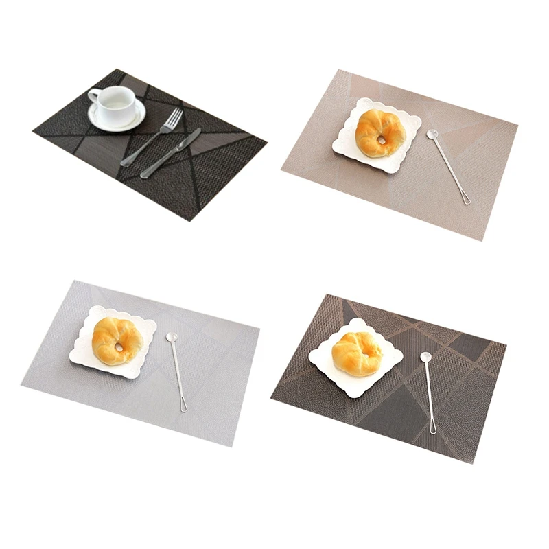 

6Pcs Europe Style Placemat Waterproof Decoration Mat Heat-Resistant Table Mat Dishes Coaster Tableware Mat for Table