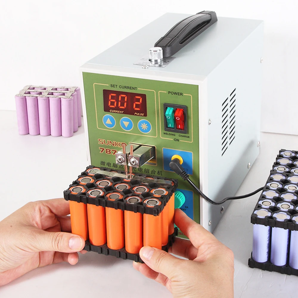 Светодиодный импульсный точечный сварочный аппарат SUNKKO 787A + для точечной сварки