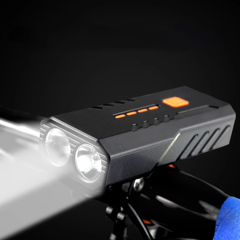 

Bicycle Light USB Rechargeable Lamp LED Power Bank Mountain Road Bike front Lights Night Riding Lights