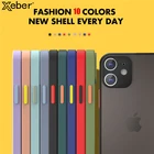 Матовый Прозрачный ударопрочный чехол-бампер для телефона iPhone 12 13 11 Pro XS Max XR X Mini 6S 8 7 Plus, защитный чехол с полной камерой