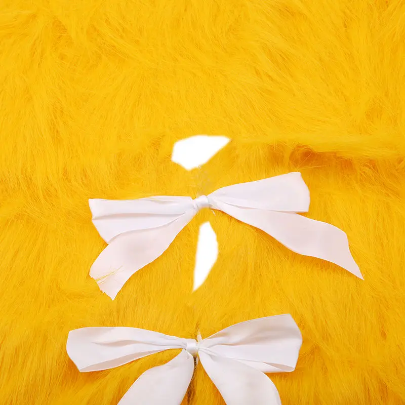 

Creative Yellow Plush Christmas Tree Skirts Fur Carpet Xmas Decor New Year Home Outdoor Decor Event Party Tree Skirts