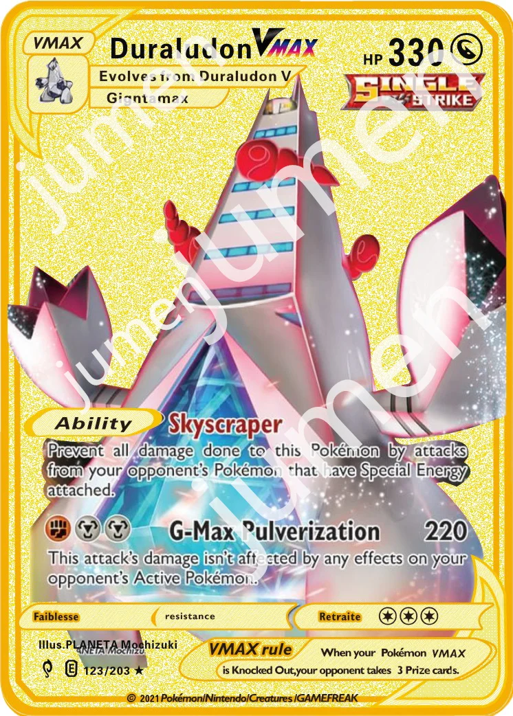 Металлическая карточка для просмотра POKEMON Vmax TCG 14 шт.