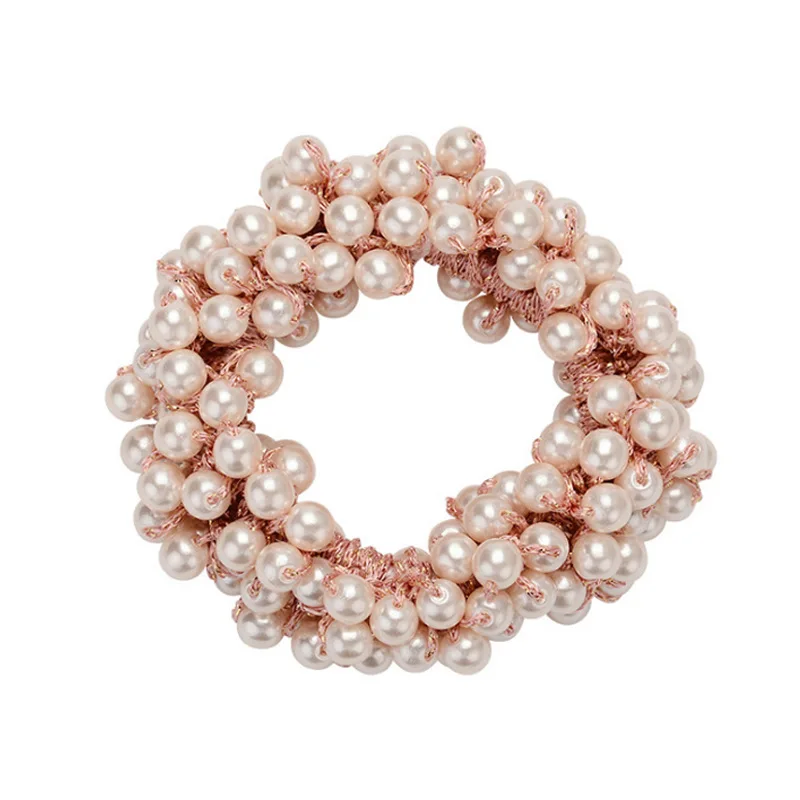 

High Elastic Pearl Hair Rim Ladies Hair Accessories Rubber Band Rubber Rope Hair Band Ponytail Hair Pin Girls Hair Gel