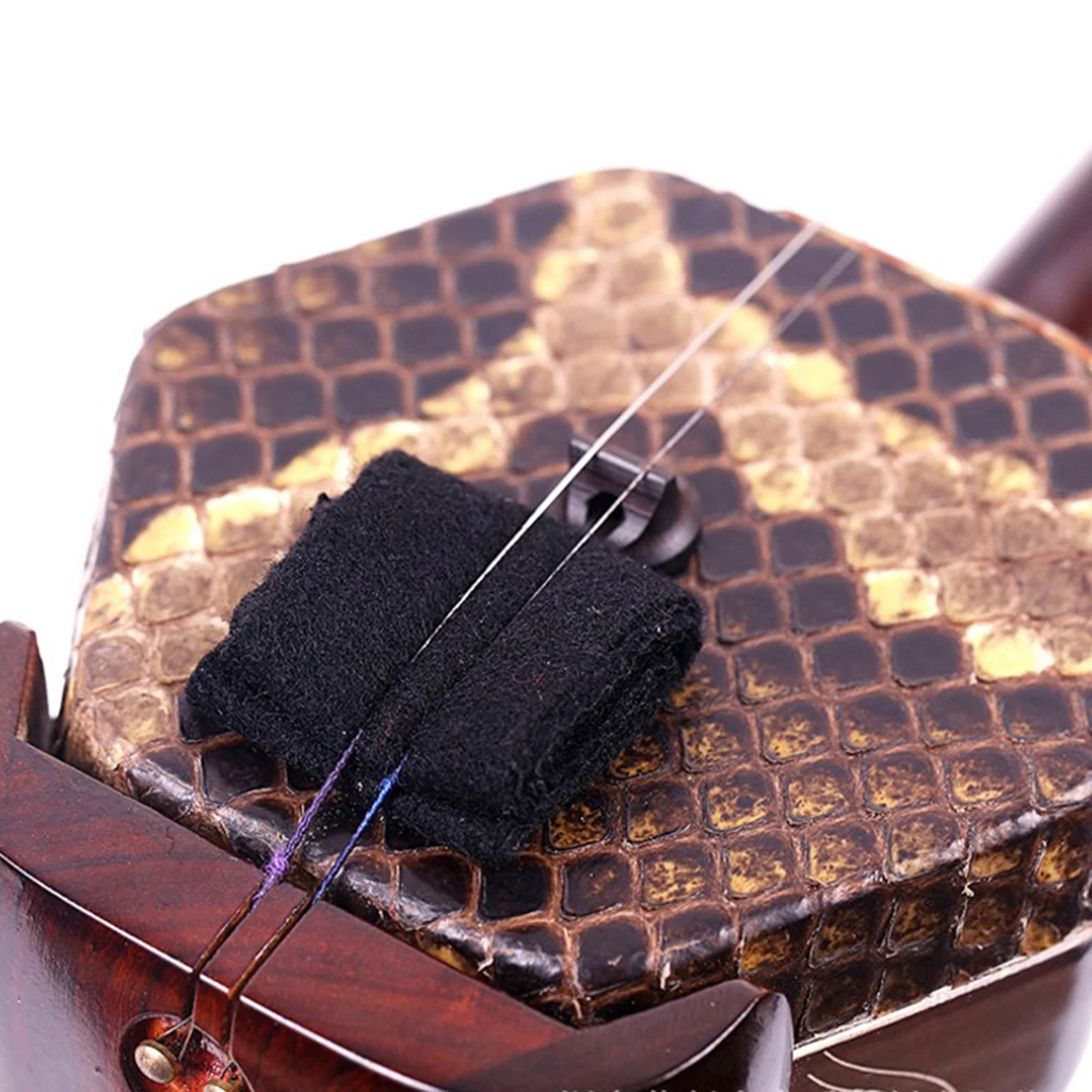 2 шт Шерсть Erhu прокладки для глушителя китайский Глушитель Черный 15 3X4 4