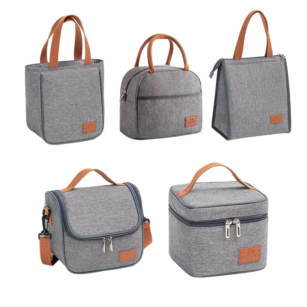 

Портативная большая Термосумка для ланча разных размеров, теплоизолированная Сумка-тоут из ткани Оксфорд на молнии для пикника, для детей