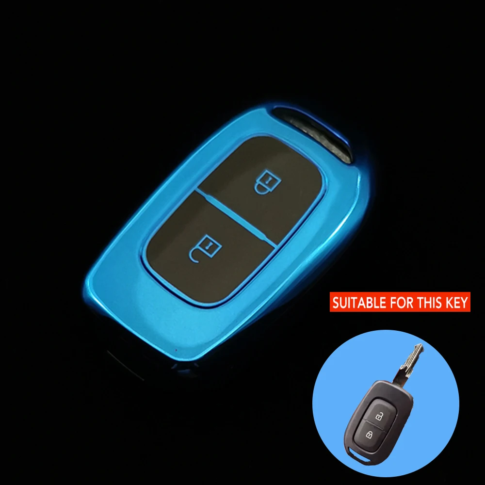 Чехол для ключа с 2 кнопками из ТПУ Новинка чехол автомобильного Renault Duster Dacia Scenic