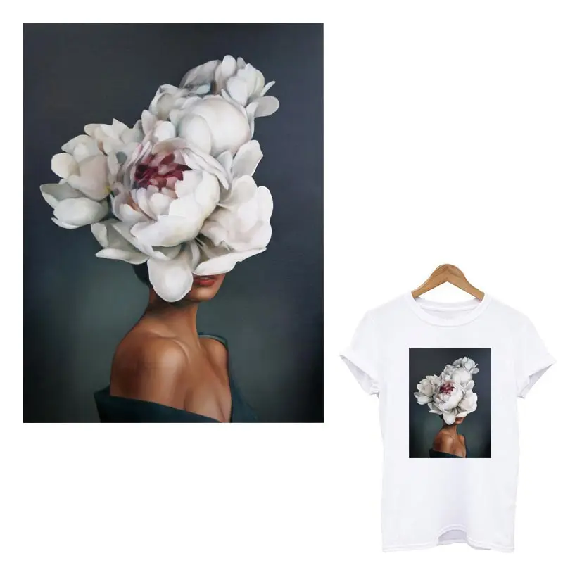 Нашивки на одежду цветок Эстетическая Девушка приклеивающаяся утюгом