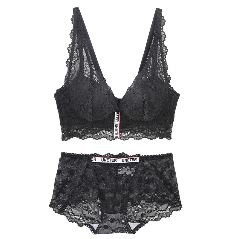 Sanderala женский кружевной бюстгальтер с глубоким вырезом и буквенным принтом