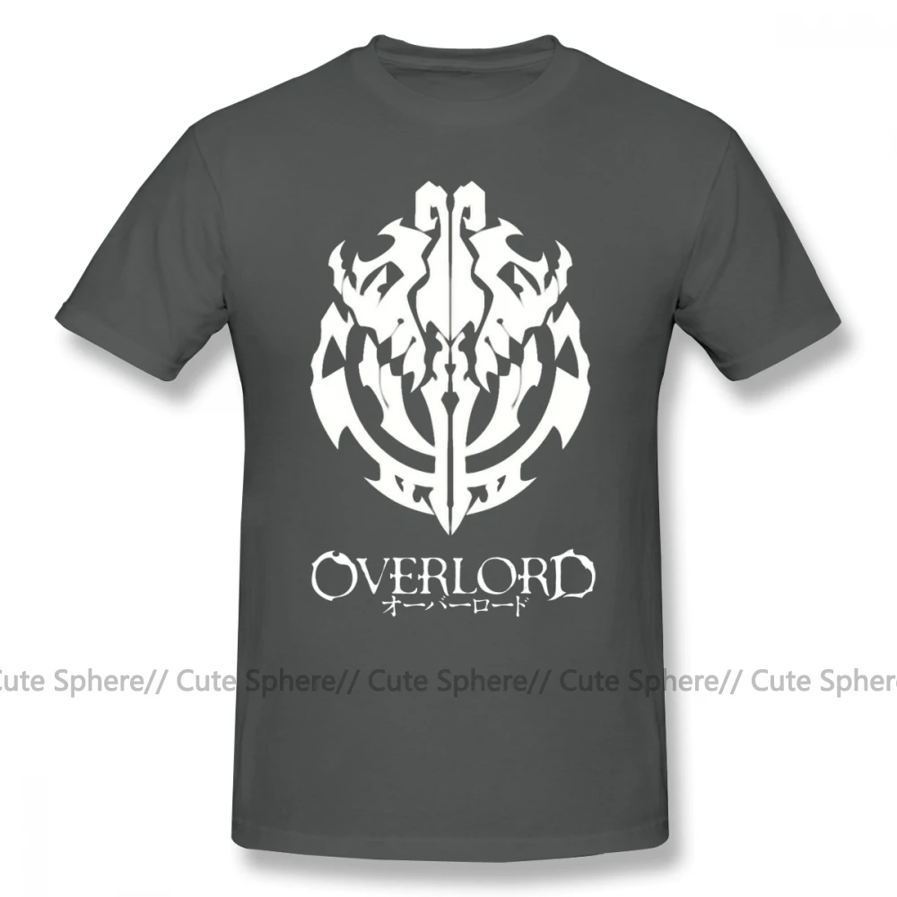 Футболка с надписью «Overlord», футболка с эмблемой «Guild» Ainz Ooal, графическая футболка с коротким рукавом, Мужская футболка большого размера