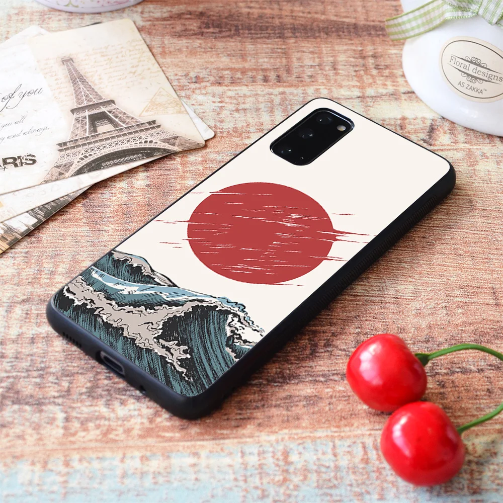 

For Samsung Galaxy Japanese Art Print Soft TPU border Samsung Galaxy Case